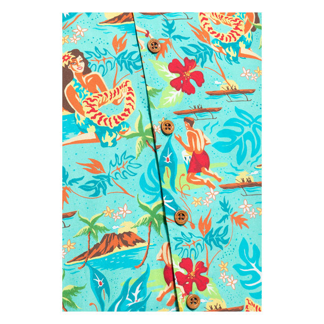 King Kerosin Tropical Hulla Hou Shirt Mint