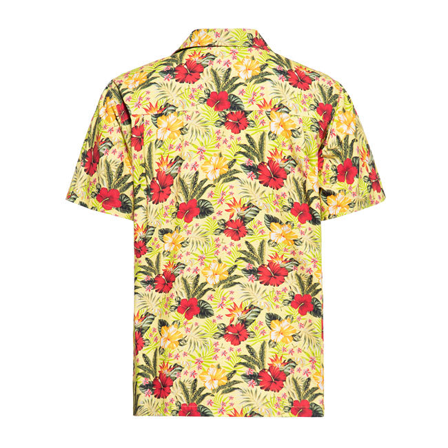King Kerosin Aop Tropical Hawaiian Style Shirt Blazing Yellow