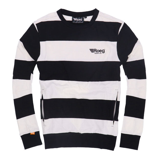 Roeg Shawn Stripe Sweatshirt Off-White / Black