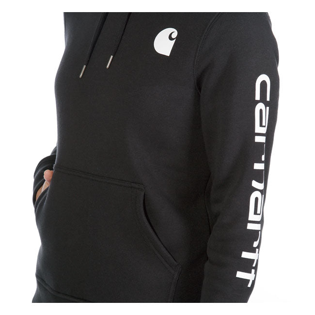 Carhartt Logo Sleeve Ladies Hoodie Black