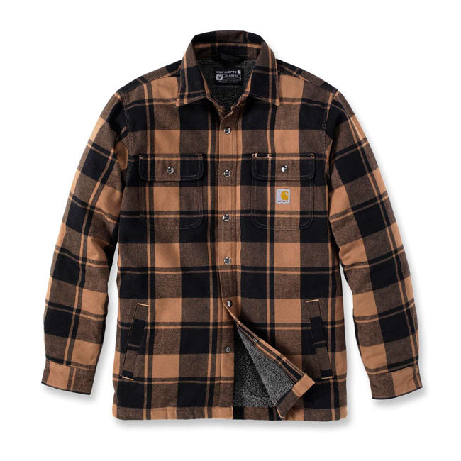 Carhartt Flannel Sherpa-Lined Shirt Brown