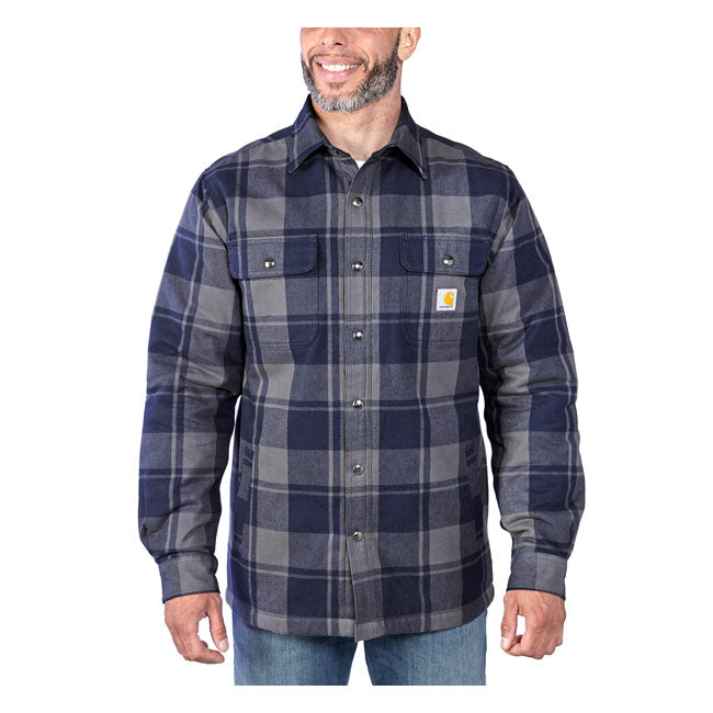 Carhartt Flannel Sherpa-Lined Shirt Navy