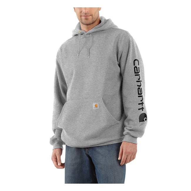 Carhartt Sleeve Logo Hoodie Grey / Black