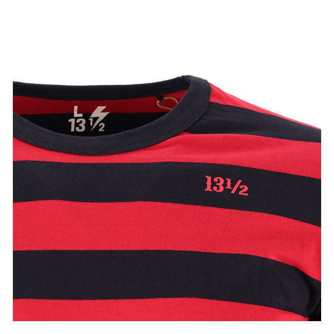 13 And A Half Magazine Behind Bars Long Sleeves T-Shirt Red / Black