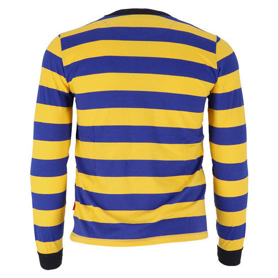 13 And A Half Magazine Behind Bars Long Sleeves T-Shirt Yellow / Blue - alternate product view
