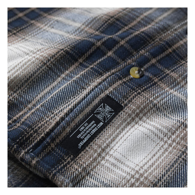 West Coast Choppers Riser Shirt Brown / Blue