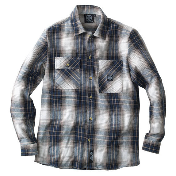 West Coast Choppers Riser Shirt Brown / Blue - primary product view