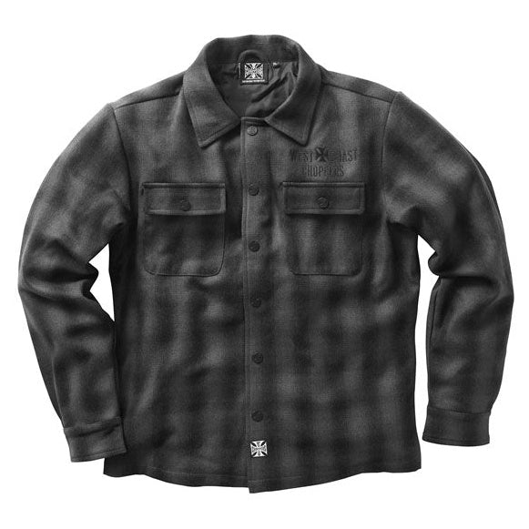 West Coast Choppers Wool Lined Plaidshirt Green / Black - primary product view
