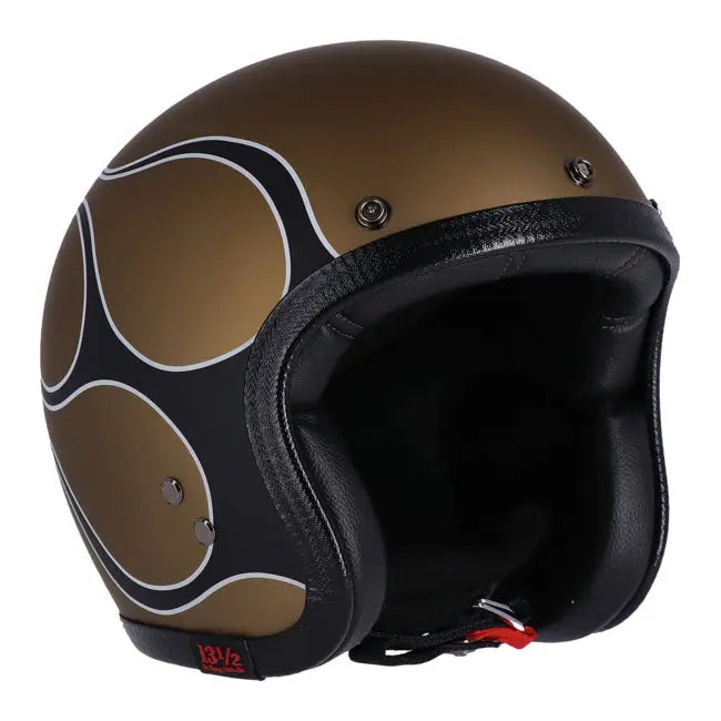13 And A Half Magazine Skull Bucket Flames Matt Gold FREE UK Delivery, FREE 365 Day Returns | Moto Central