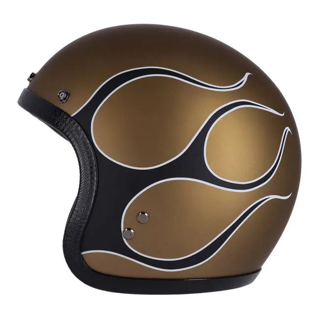 13 And A Half Magazine Skull Bucket Flames Matt Gold FREE UK Delivery, FREE 365 Day Returns | Moto Central