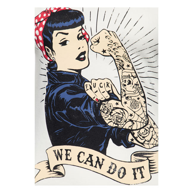 King Kerosin Queen Kerosin We Can Do It Ladies T-Shirt Off-White