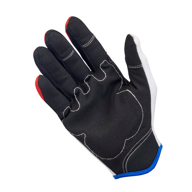 Biltwell Moto Gloves Red / White / Blue