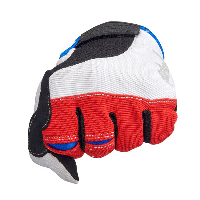 Biltwell Moto Gloves Red / White / Blue