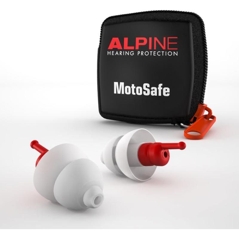 Alpine Motosafe Race Earplugs White With Mini Grip - FREE UK Delivery - Moto Central