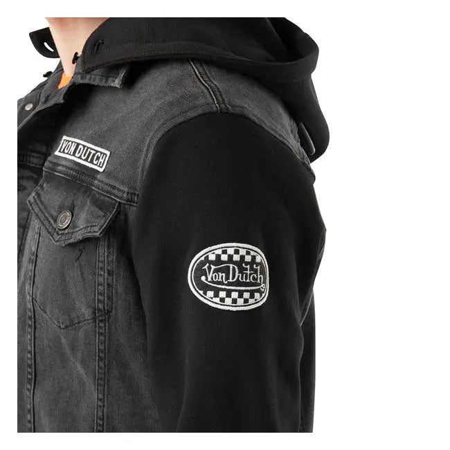 Von Dutch Denim Jacket Black FREE UK Delivery, FREE 365 Day Returns | Moto Central