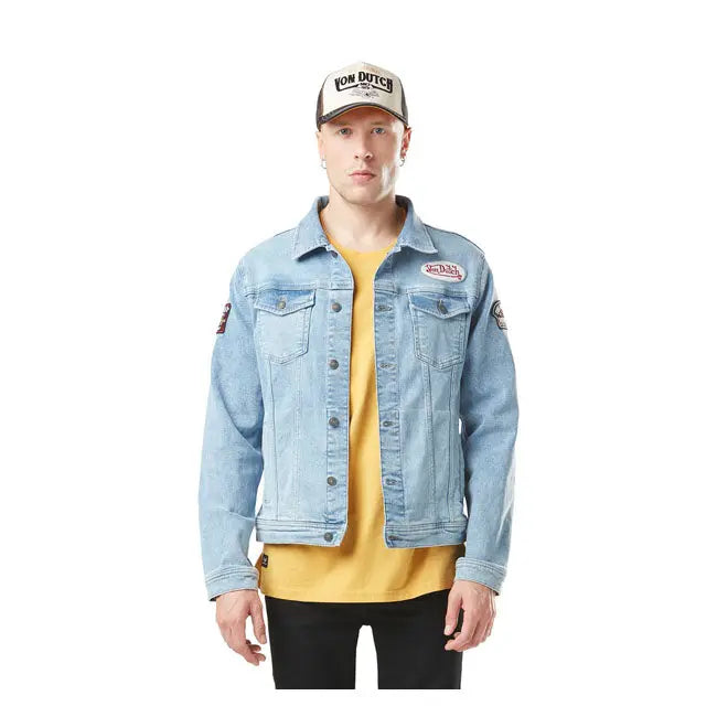 Von Dutch Denim Jacket Blue FREE UK Delivery, FREE 365 Day Returns | Moto Central