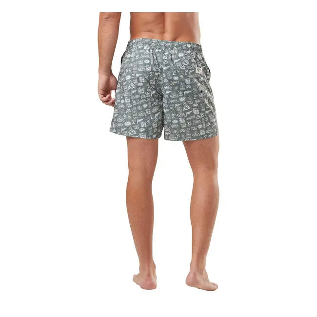 Von Dutch Printed Swimshort Grey FREE UK Delivery, FREE 365 Day Returns | Moto Central