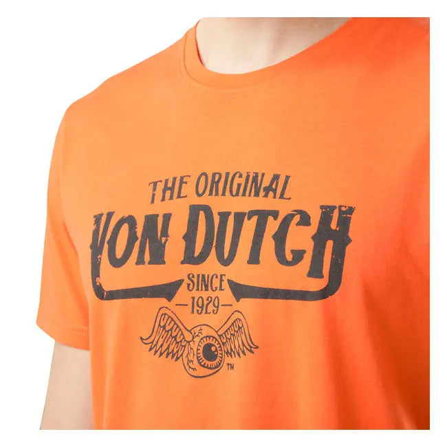 Von Dutch Original T-Shirt Orange FREE UK Delivery, FREE 365 Day Returns | Moto Central