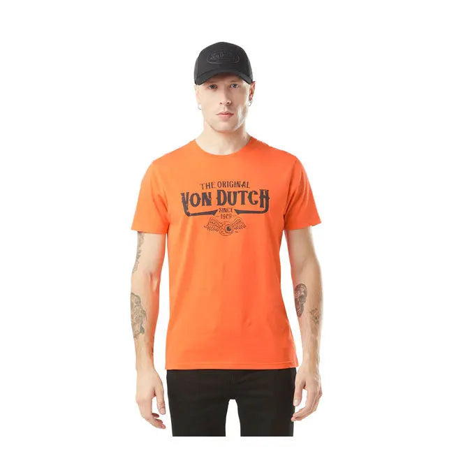 Von Dutch Original T-Shirt Orange FREE UK Delivery, FREE 365 Day Returns | Moto Central
