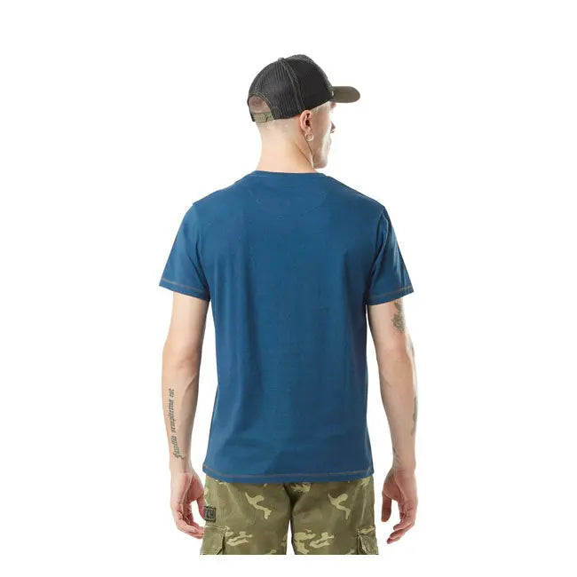 Von Dutch Drive T-Shirt Blue / White FREE UK Delivery, FREE 365 Day Returns | Moto Central