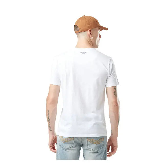 Von Dutch Slub T-Shirt White / Red FREE UK Delivery, FREE 365 Day Returns | Moto Central