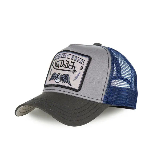 Von Dutch Heritage Cap Square Patch Blue FREE UK Delivery, FREE 365 Day Returns | Moto Central