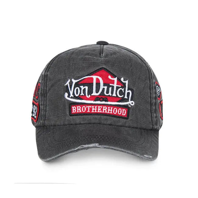 Von Dutch Heritage Cap Grey Denim FREE UK Delivery, FREE 365 Day Returns | Moto Central
