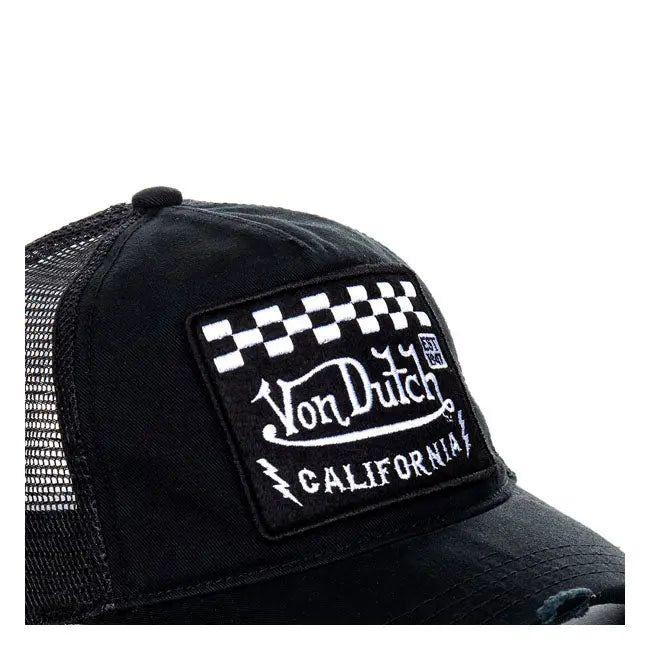 Von Dutch Heritage Cap Square Patch Racer / Black FREE UK Delivery, FREE 365 Day Returns | Moto Central