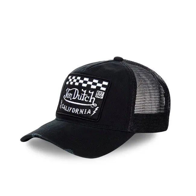 Von Dutch Heritage Cap Square Patch Racer / Black FREE UK Delivery, FREE 365 Day Returns | Moto Central