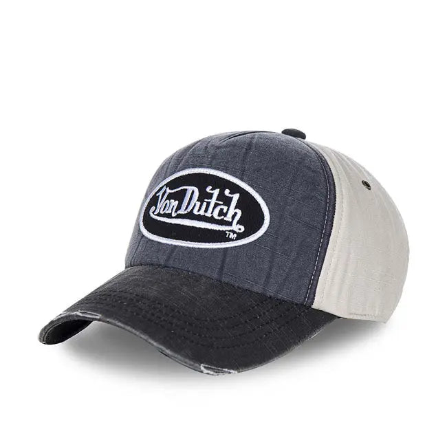Von Dutch Permament Cap Denim / White / Anthracite Denim FREE UK Delivery, FREE 365 Day Returns | Moto Central