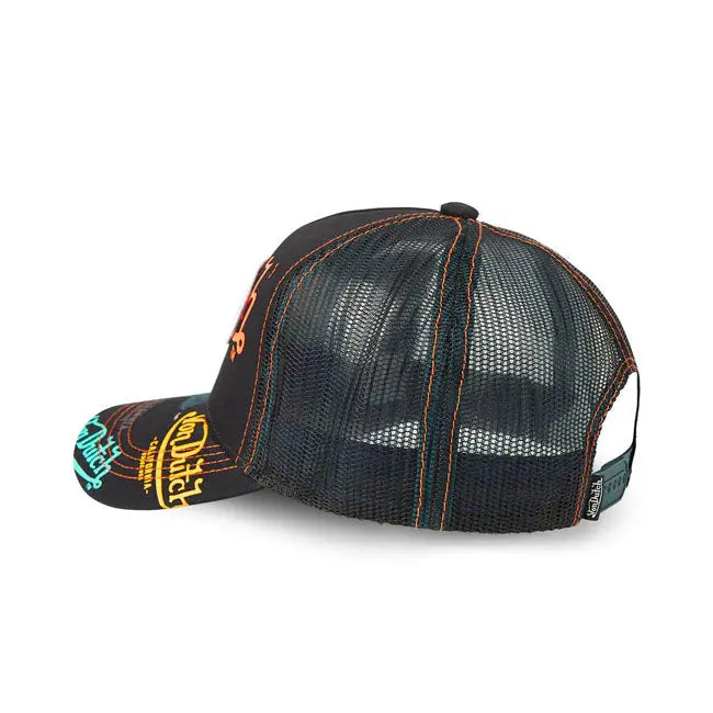 Von Dutch Logo Everywhere Cap Black / Multicolour FREE UK Delivery, FREE 365 Day Returns | Moto Central