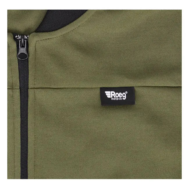 Roeg Frits Track Textile Jacket Army Green - FREE UK Shipping, FREE 365 Day Returns | Moto Central