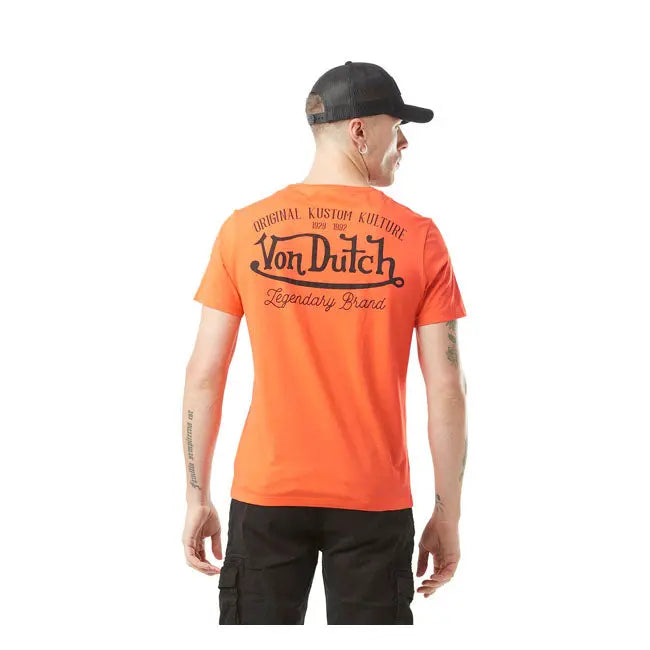 Von Dutch Eye T-Shirt Orange FREE UK Delivery, FREE 365 Day Returns | Moto Central