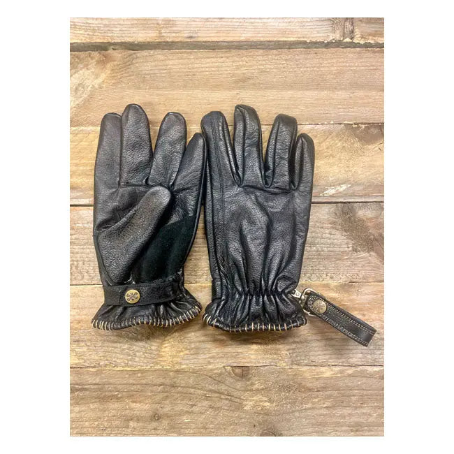 13 And A Half Magazine Loud Ride Leather Gloves Black FREE UK Delivery, FREE 365 Day Returns | Moto Central