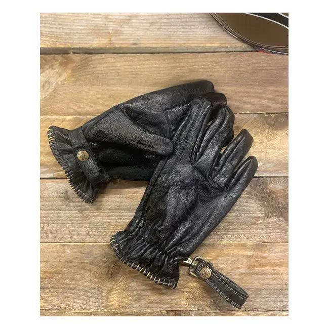 13 And A Half Magazine Loud Ride Leather Gloves Black FREE UK Delivery, FREE 365 Day Returns | Moto Central