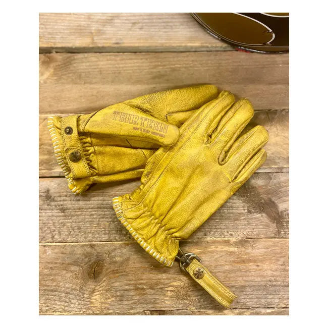 13 And A Half Magazine Loud Ride Leather Gloves Yellow FREE UK Delivery, FREE 365 Day Returns | Moto Central