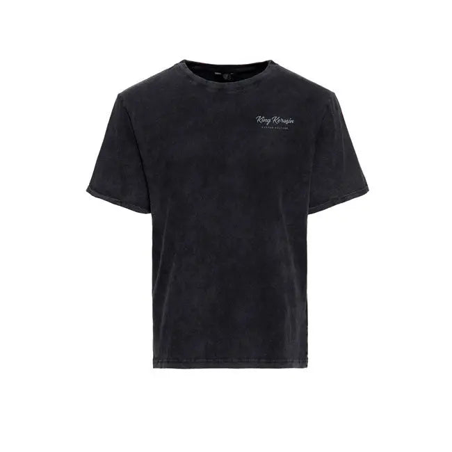 King Kerosin Kustom Kulture T-Shirt Oil Washed Black FREE UK Delivery, FREE 365 Day Returns | Moto Central