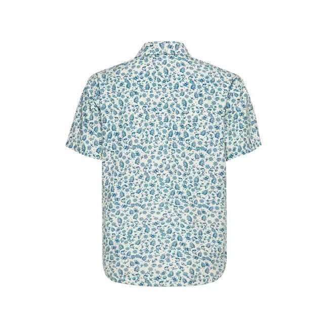 King Kerosin Vintage Sea Pattern T-Shirt Off-White FREE UK Delivery, FREE 365 Day Returns | Moto Central