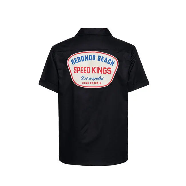 King Kerosin Redondo Beach Work Shirt Black FREE UK Delivery, FREE 365 Day Returns | Moto Central