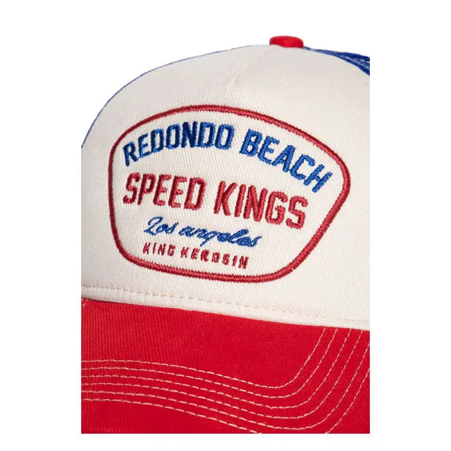King Kerosin Redondo Beach Cap Beige / Red FREE UK Delivery, FREE 365 Day Returns | Moto Central