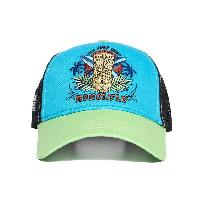 King Kerosin Honolulu Cap Green / Turquoise FREE UK Delivery, FREE 365 Day Returns | Moto Central