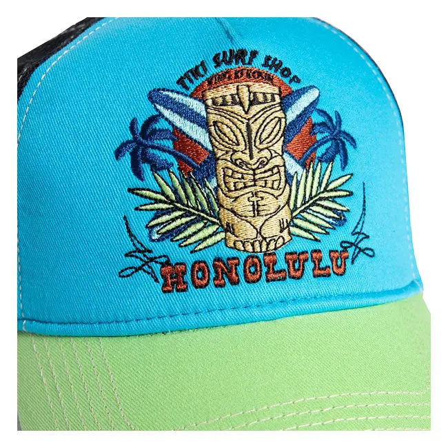 King Kerosin Honolulu Cap Green / Turquoise FREE UK Delivery, FREE 365 Day Returns | Moto Central