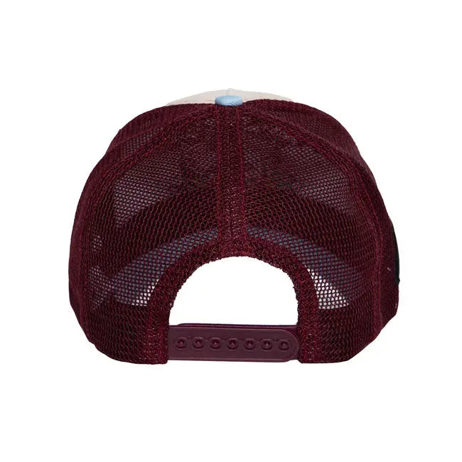 King Kerosin Tiki Lagoon Cap Off-White / Blue FREE UK Delivery, FREE 365 Day Returns | Moto Central