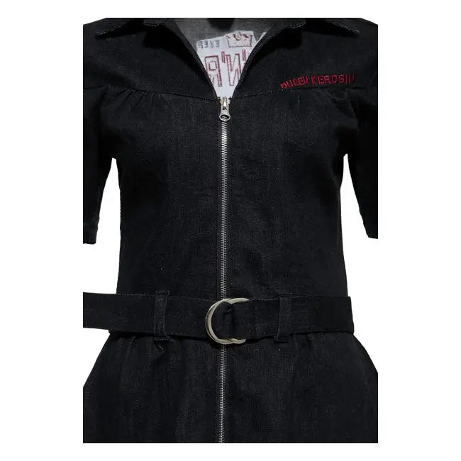 King Kerosin Queen Kerosin Rock N Roll Rebel Queens Retro Ladies Denim Dress Black FREE UK Delivery, FREE 365 Day Returns | Moto Central