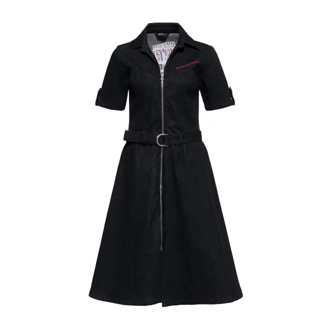 King Kerosin Queen Kerosin Rock N Roll Rebel Queens Retro Ladies Denim Dress Black FREE UK Delivery, FREE 365 Day Returns | Moto Central