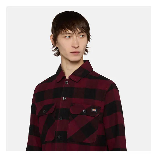 Dickies Sacramento Shirt Zinfandel - FREE UK Shipping, FREE 365 Day Returns | Moto Central