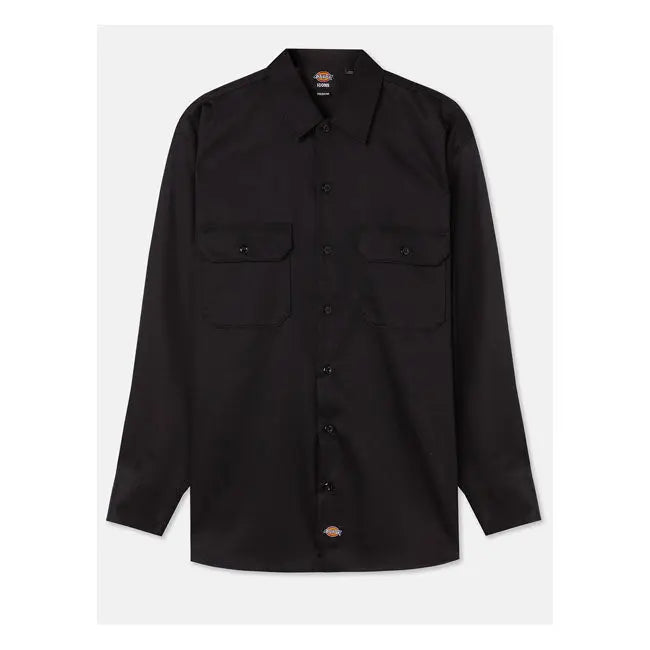 Dickies REC Work Shirt Black  - FREE UK Shipping, FREE 365 Day Returns | Moto Central