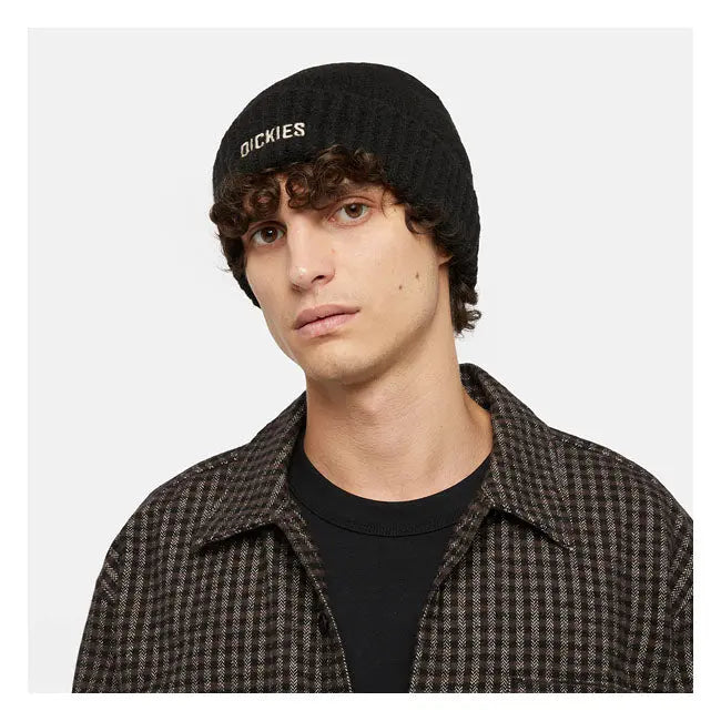 Dickies Harlowtown Beanie BlackĀ - FREE UK Shipping, FREE 365 Day Returns | Moto Central
