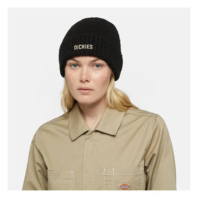 Dickies Harlowtown Beanie BlackĀ - FREE UK Shipping, FREE 365 Day Returns | Moto Central