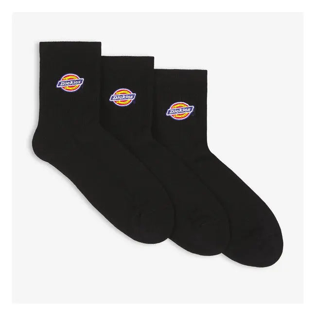 Dickies Valley Grove Mid Socks Black - FREE UK Shipping, FREE 365 Day Returns | Moto Central